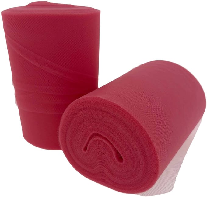 Koraal roze tule - 22,8 meter