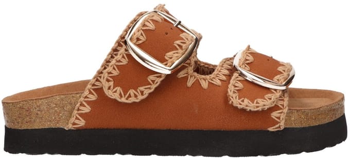 La Strada Slipper Cognac Textiel - Damesschoenen - Maat - 42