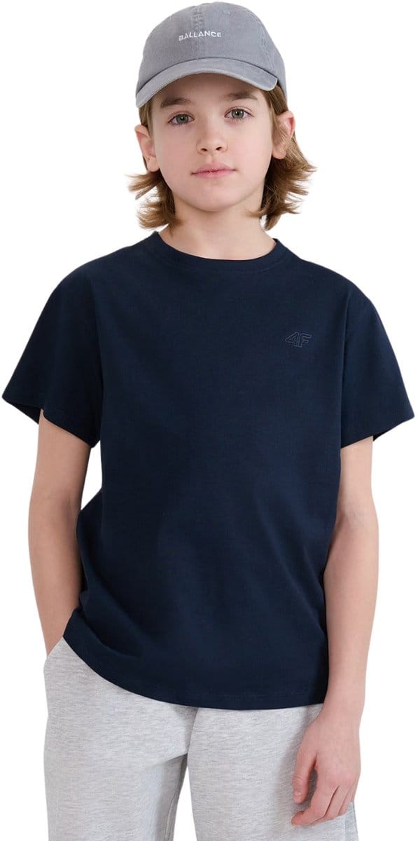 4F T-shirt Jongens Donkerblauw - Maat 140cm