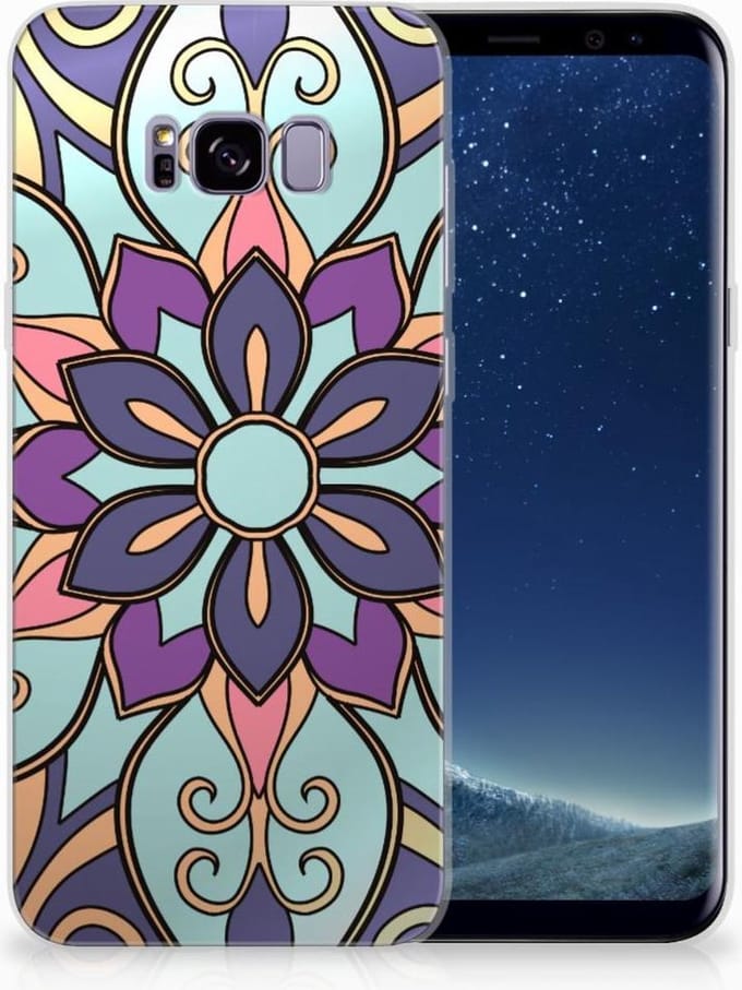 Samsung Galaxy S8 Plus TPU Case Purple Flower
