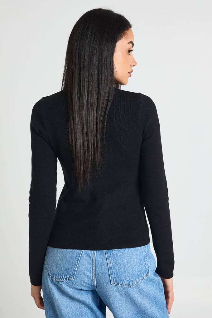 boohoo Dames Vest Met Ruches Sluiting En Knoopsluiting | Black | Maat: Large