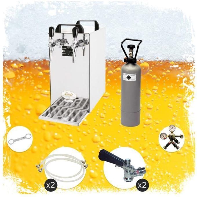 Complete set - Biertap - Kontakt 40 - 2-kraans, 50 liter/u - met Fustkoppeling Type D