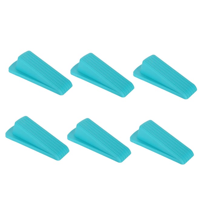 6 stuks Deurstoppers Dik Flexibel Stapelbaar Duurzaam TPR Anti-Deformatie Deurwig voor 1.2in blauw
