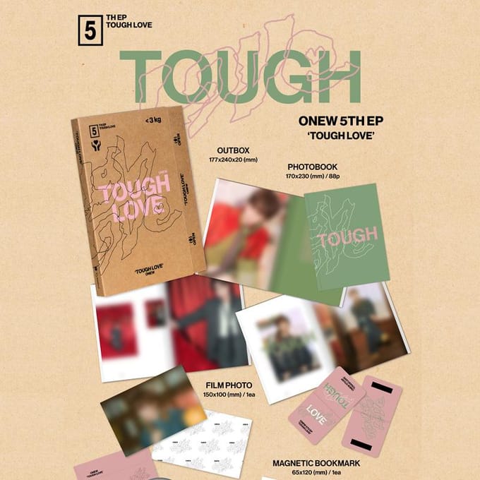 EENW (SHINee) – 5e EP 'TOUGH LOVE' (BOEK Versie) 1pcs beige