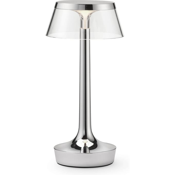 Flos Bon Jour Unplugged oplaadbare lamp Colour Tune - chrome