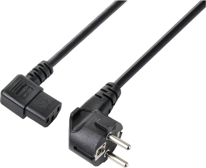 Sygonix SY-5243884 Apparaat (koud) Aansluitkabel Zwart 5.00 m