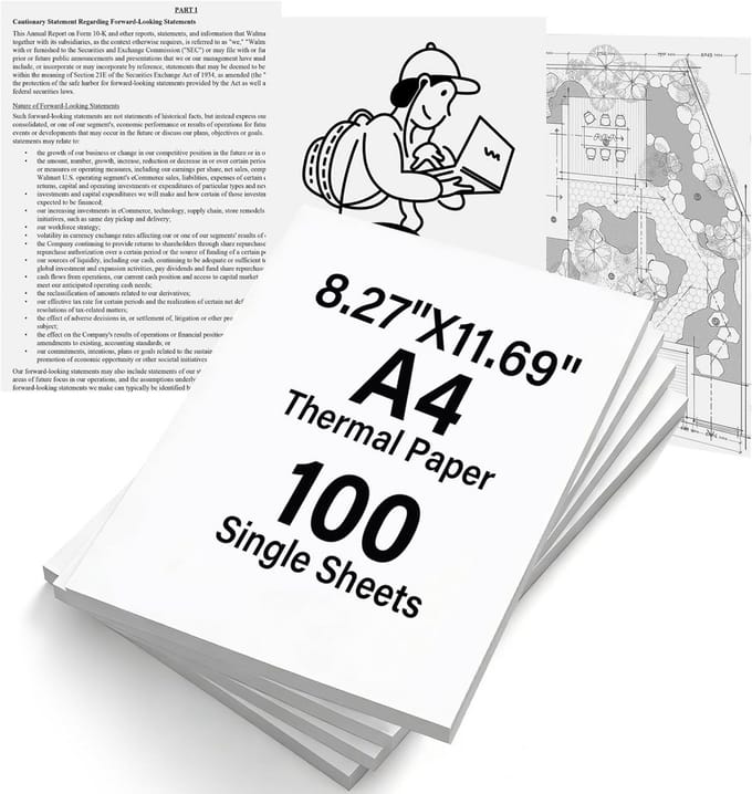 100 Vel Thermisch Papier A4 Rol