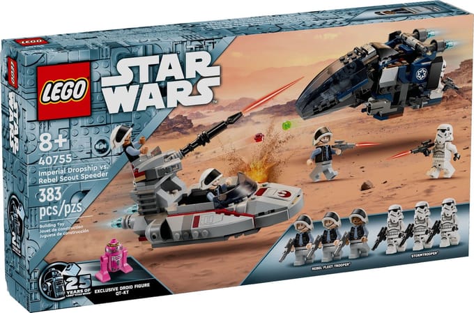 LEGO Star Wars Imperial Dropship vs Rebel Scout Speeder - 40755