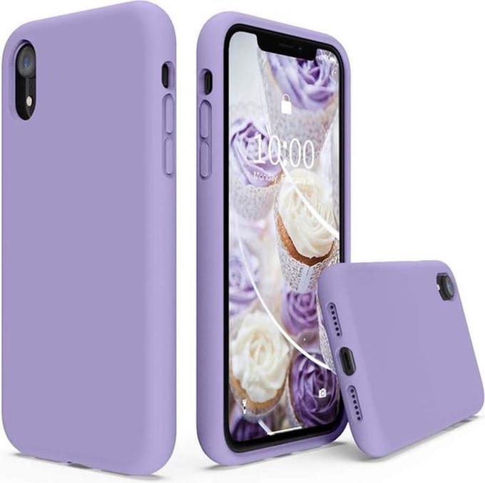 HB Hoesje Geschikt voor Apple iPhone XR - Paars - Siliconen Back Cover