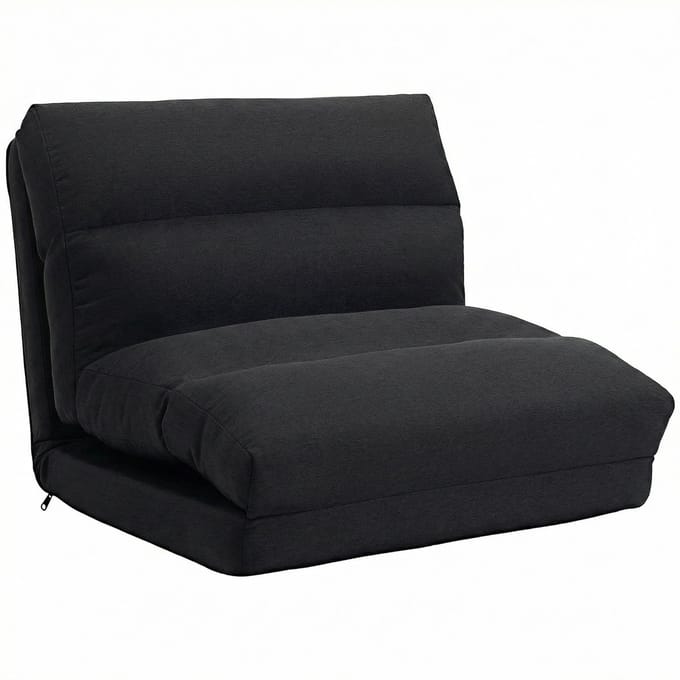 HOMCOM Vloerstoel - Polyester - 70x72x56cm - Zwart