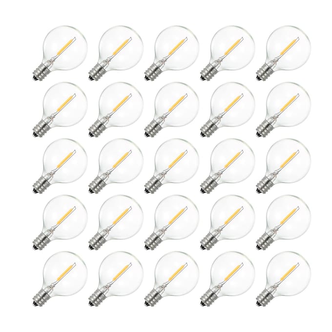 AC230V Globe LED G40 gloeilamp 25 stuks E12 fitting houder IP44 waterbestendigheid warm wit voor transparant