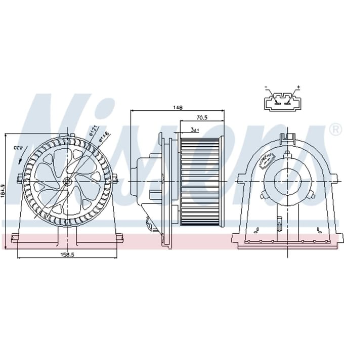 Binnenventilator NISSENS 87022