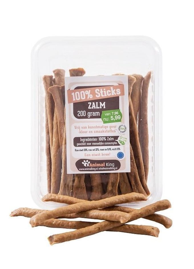 3 x 100%-sticks-voordeelbox- zalm-hondensnack - 600 gram
