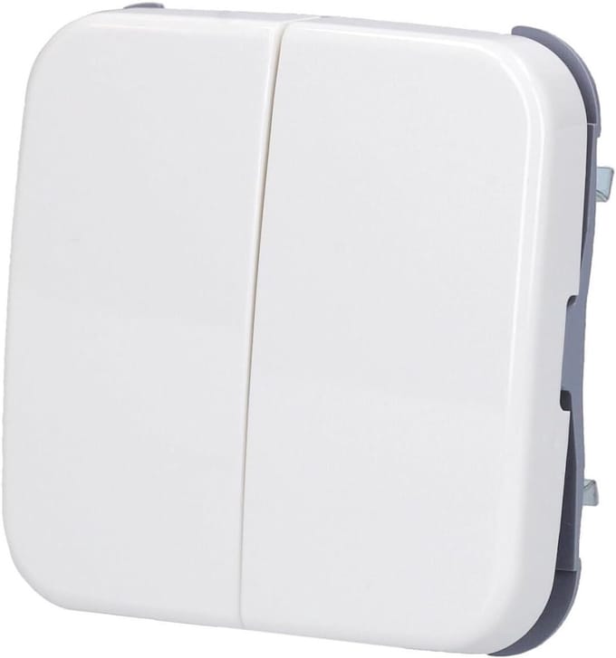 Afdekraam - Wandplaat - Schakelaars Plaatsen - Drie Gang - 81 mm Breed - Alpenwit