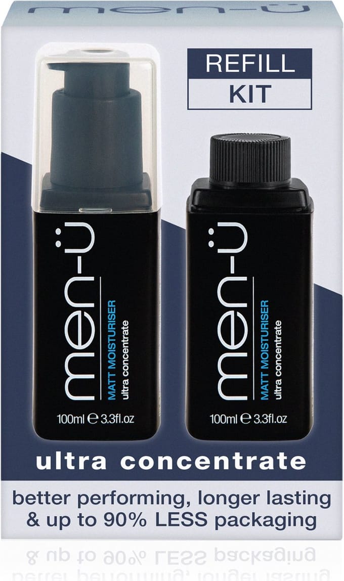 men-ü Matt Moisturiser Kit Original Pompfles en Refill ( 2 x 100ml )