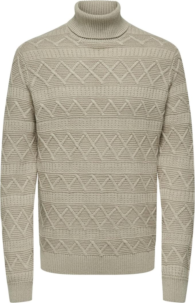 ONLY&SONS - ONSWADE REG 5 STRUC ROLL NECK KNIT - Heren - Gebreide truien