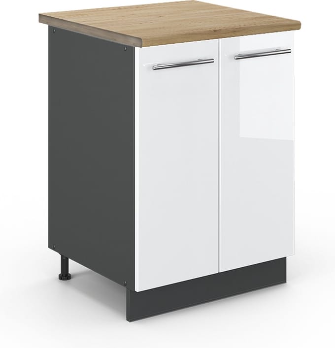Vicco Fame-Line Keukenonderkast – 60 cm, WB Eik Wit Hoogglans