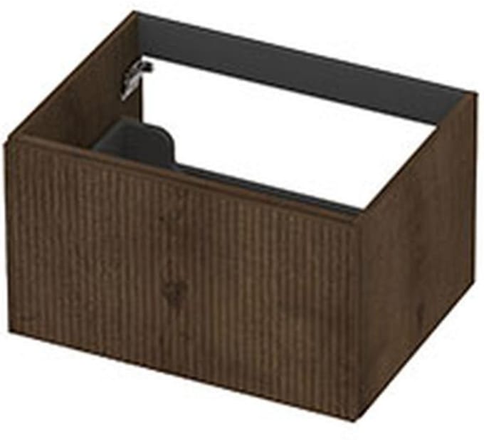 INK - Onderkast 1L Fineer Gefreesd Tbv Greep - 600x450x400 Mm - Chocolate