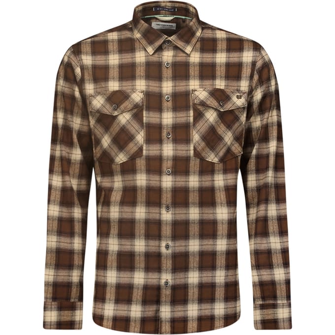 No Excess Shirt Check Brown Größe: L | Casual hemden Outlet | Herren | Braun