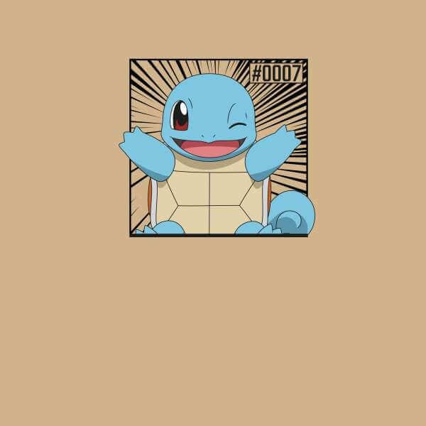 Pokémon Pokédex Squirtle #0007 Men's T-Shirt - Tan - L