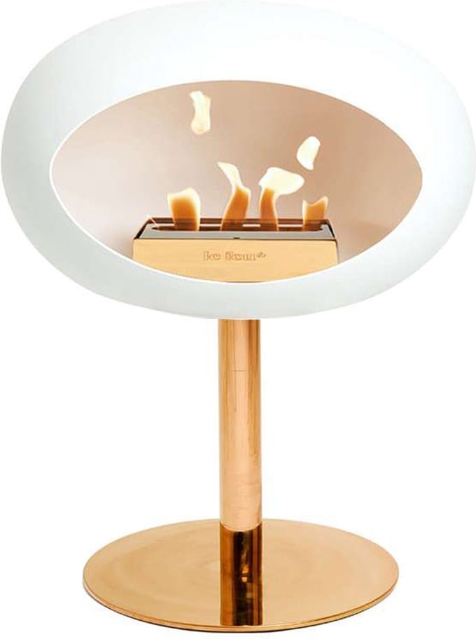 Le Feu Biohaard Wit Ground Steel Low - Roségoud