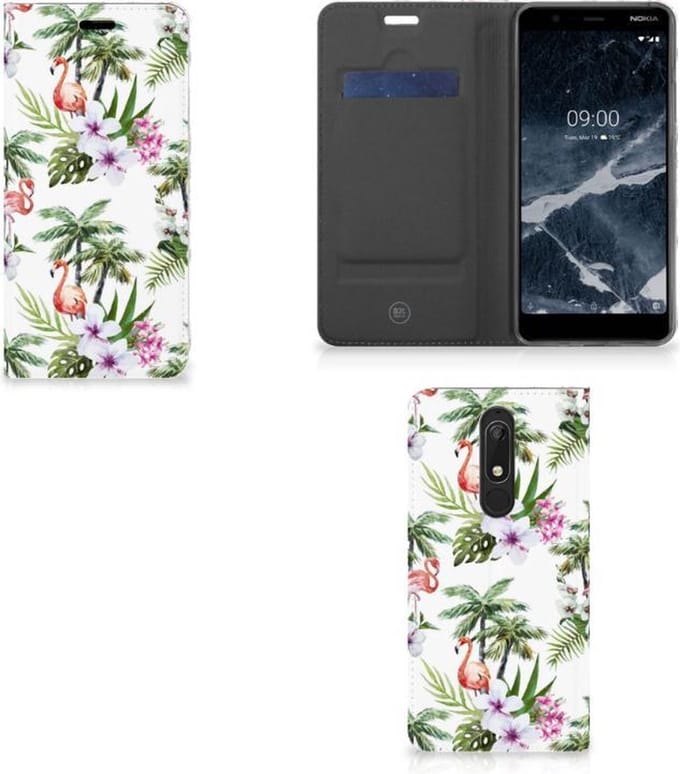 Nokia 5.1 (2018) Hoesje maken Flamingo Palms