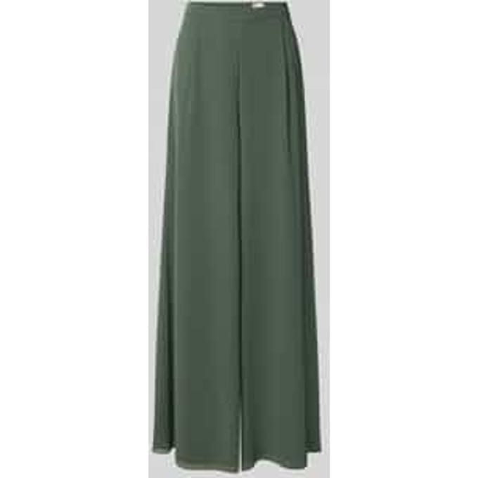 wide fit broek met plooien in de taille