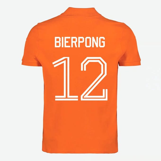 Oranje WK-EK Polo Shirt – Bierpong M