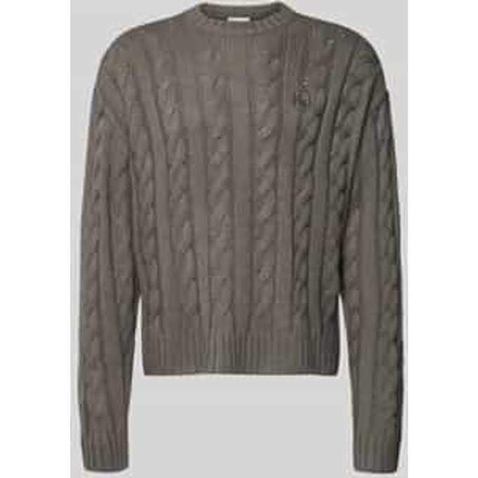 Gebreide pullover met ribboorden