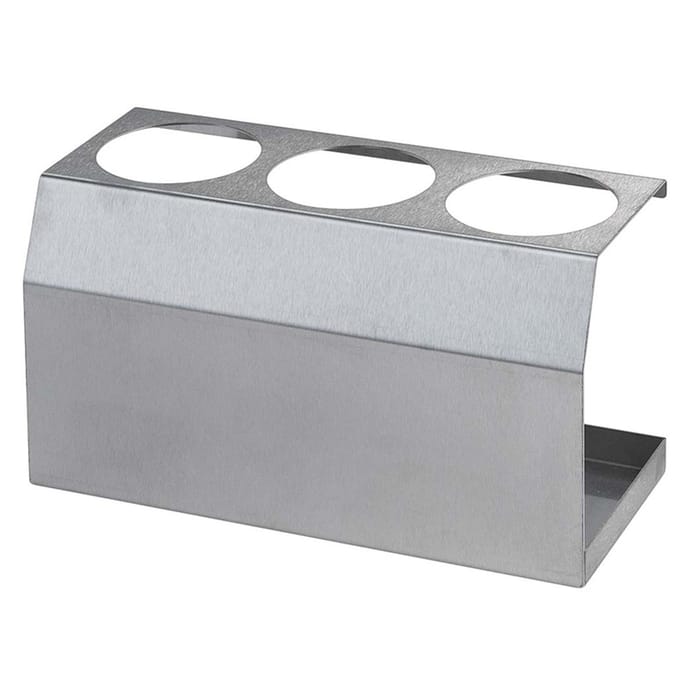 HENDI Sausstandaard met 3 gaten – Ø 50 mm – 209x80x x(H)78 mm – Roestvrij staal – Vaatwasserbestendig