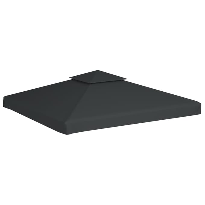 vidaXL - Vervangend - tentdoek - prieel - 310 - g/m² - 3x3 - m - donkergrijs