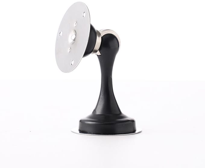 Deurstopper -Magnetische Deurstopper - Zelfklevend en Schroeven - RVS Deurhouder Zwart - Wandmontage & Vloermontage - Deurstop voor Zware Deuren