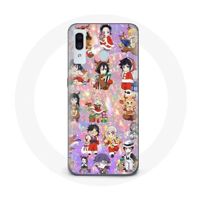 Coque pour Samsung Galaxy A20e Demon slayer merry christmas affiche le cadeau de noël