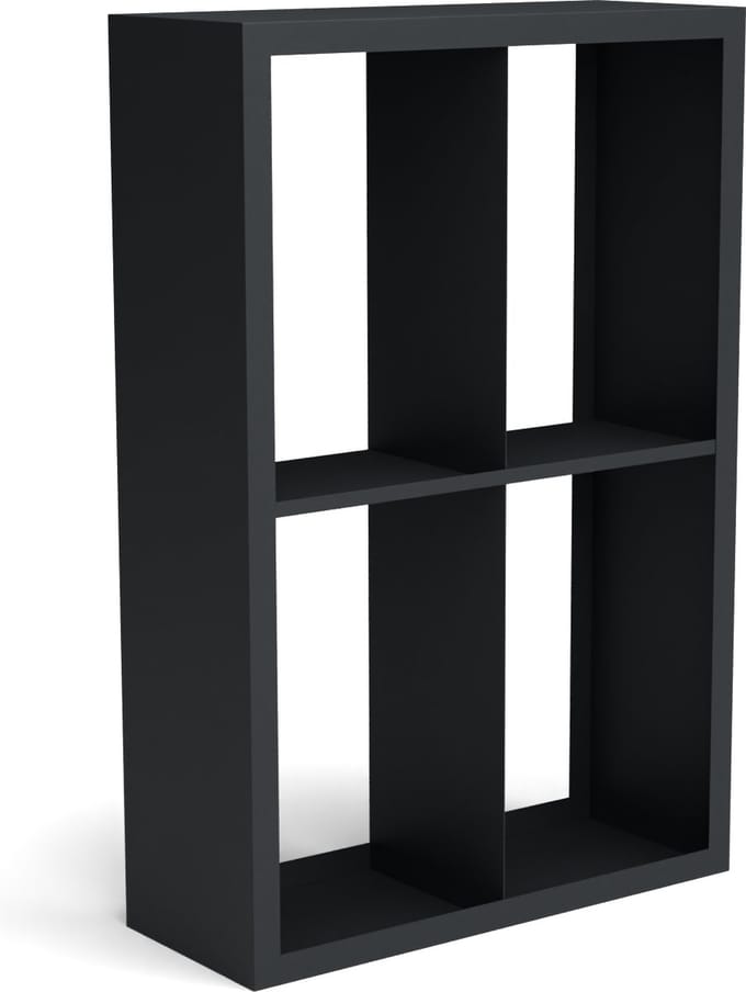 Beltza zwarte houtopslag onderverdeling 4 vakken 1000x385x1500 mm