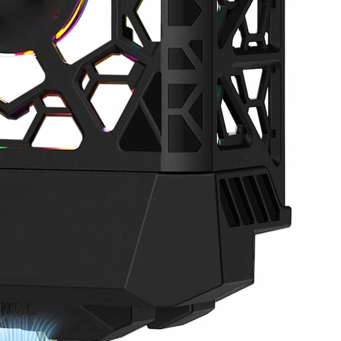 Cache-tête d'impression pour imprimante 3D Compatible avec Bambu Lab P1P P1S X1E Cache creux pour imprimante 3D Conduit de ventilateur de refroidissement avec indicateur d'état