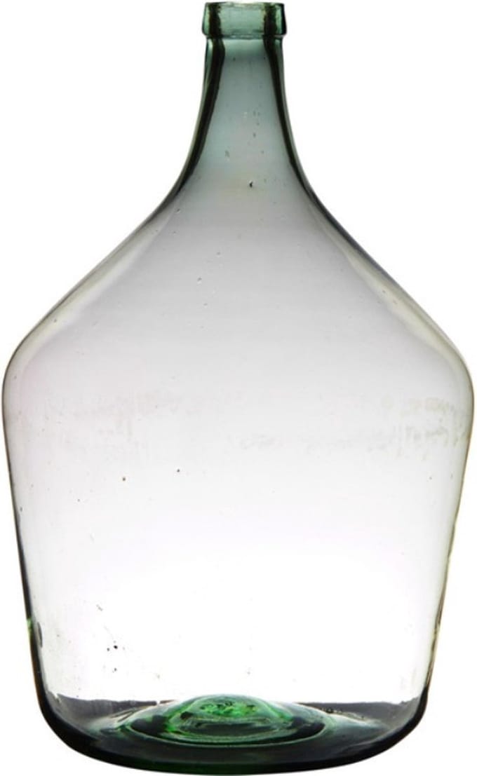 Flesvaas XL - glas - B29 x H46 cm - Bloemen/takken vaas