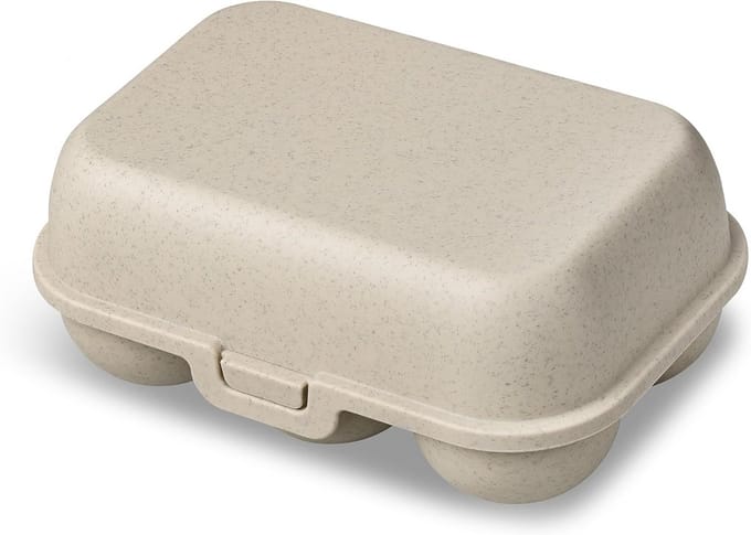 Kom compacte eierbox voor onderweg - handig voor lunch en picknick