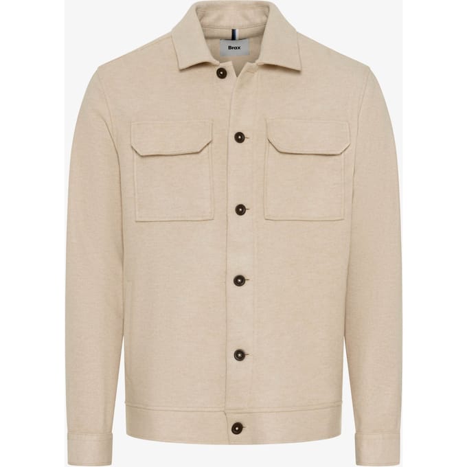 Brax Heren Shirt  Style SANTIAGO oat, crèmewit, maat S
