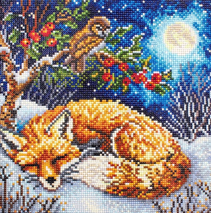 Diamond Painting - Sleeping Fox - Slapende Vos - Letistitch 30.5 x 30.5 cm