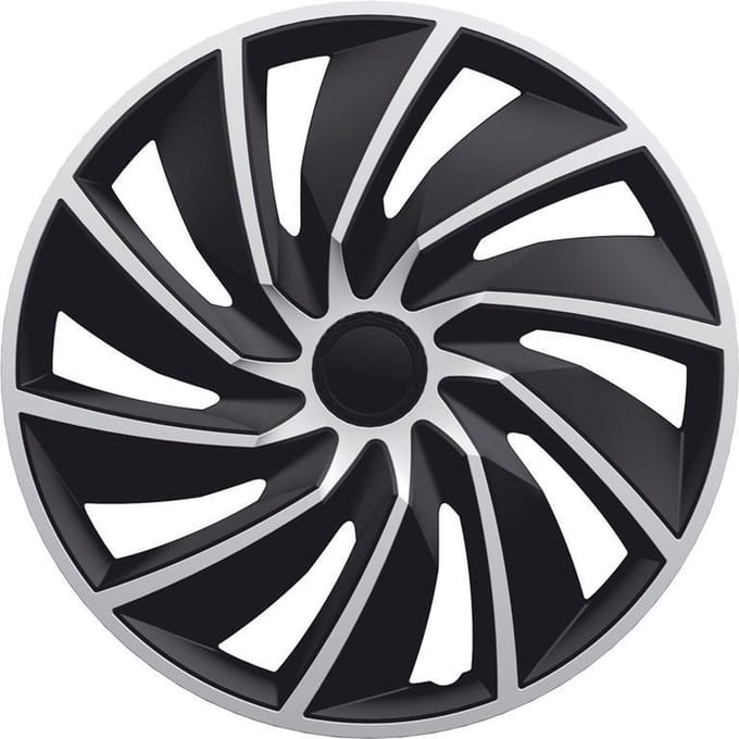 AutoStyle Wieldoppen 14 inch Turbo zilver/zwart