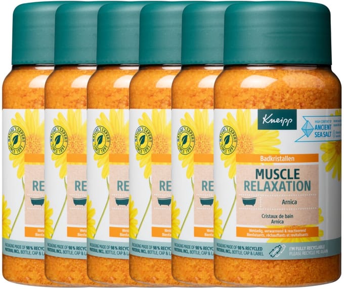 Kneipp - Badkristallen Arnica Active - 6 x 600 gr - Voordeelverpakking