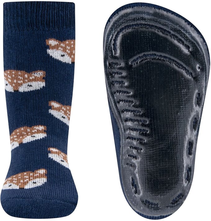 Ewers antislip sokken vosjes blauw