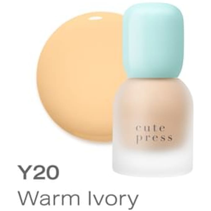 Cute Press - Hybrid Brightening Foundation SPF 50 PA++++ Y20 Warm Ivory
