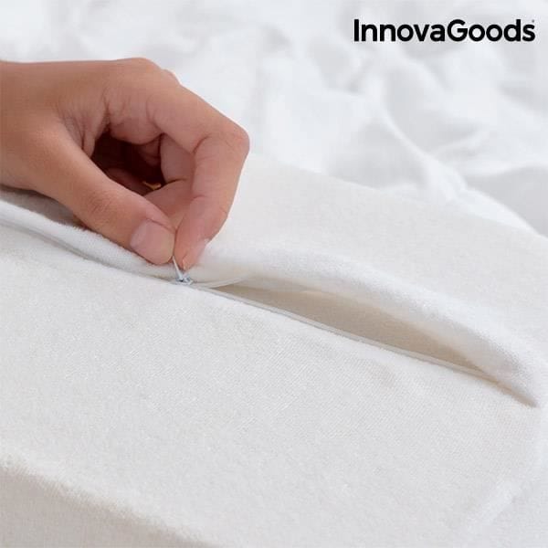 Oreiller - INNOVAGOODS - Viscoélastique Cervical - Mousse Hypoallergénique - Confort Medium - Rectangulaire blanc