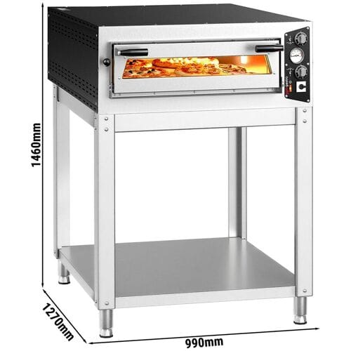 GGM Gastro Elektro Pizzaofen - 6x 35cm (Tief) - Manuell - inkl. Untergestell