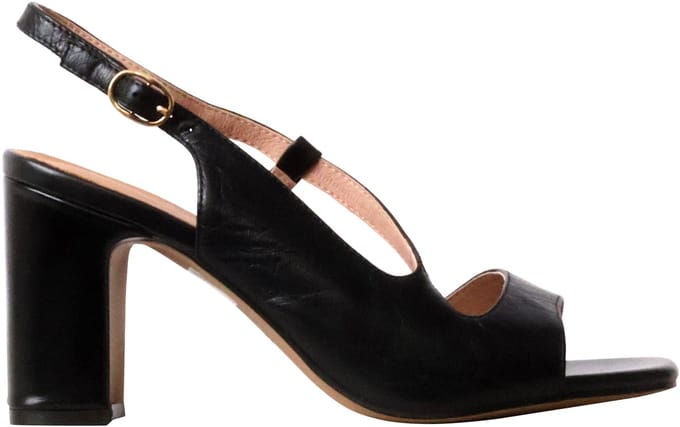 Suzanna leren sandalen met hak
