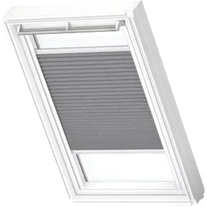 Velux Manueel Lichtdoorlatend Plisségordijn White Line Fhl M08 1282swl Donkergrijs
