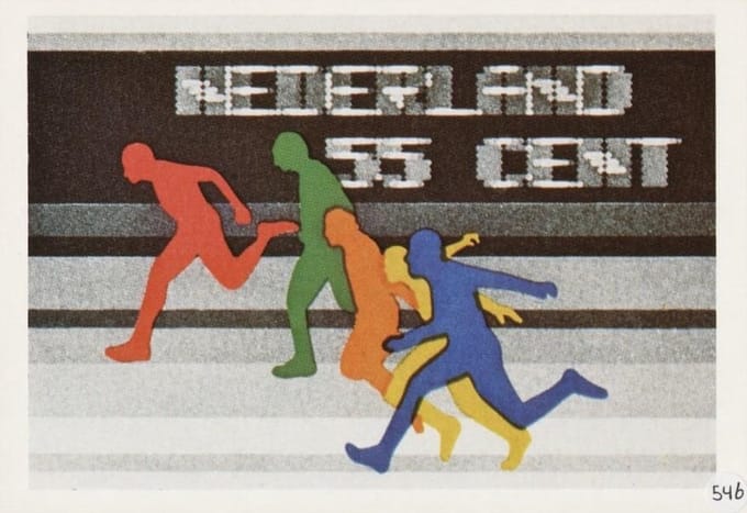 Briefkaart met afbeelding 75 jaar K.N.A.U. postzegel