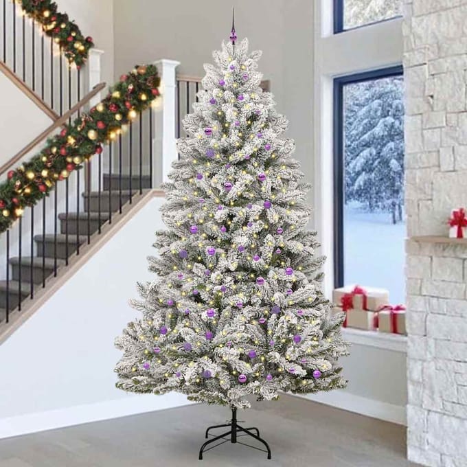 vidaXL - Kunstkerstboom - 300 - cm - 300 - LED's - Warmwit - PVC - en - Staal