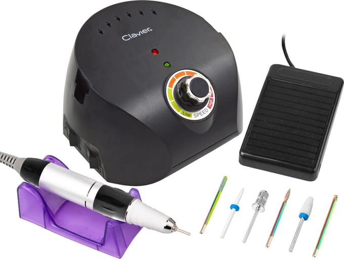 Clavier Nagelfrees Machine Voor Professionele Manicure & Pedicure 65W. FX 600 ZWART